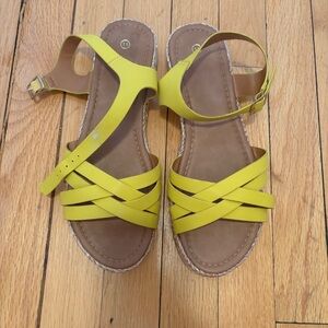 Yellow Strappy Sandals for Summer Comfort